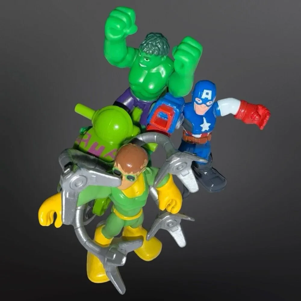 Playskool Marvel Super Hero Hulk Captain America Doc Ock Adventure Hero’s A12
